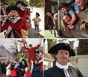 scenes at Colonial Williamsburg